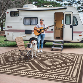 GENIMO non-slip weave keeps outdoor surfaces safe during wet conditions.