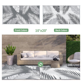 GENIMO outdoor rug double-sided pattern offers versatile looks for any deck or yard