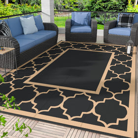 GENIMO outdoor rug 5x8 waterproof for patios and decks; durable, easy to clean.