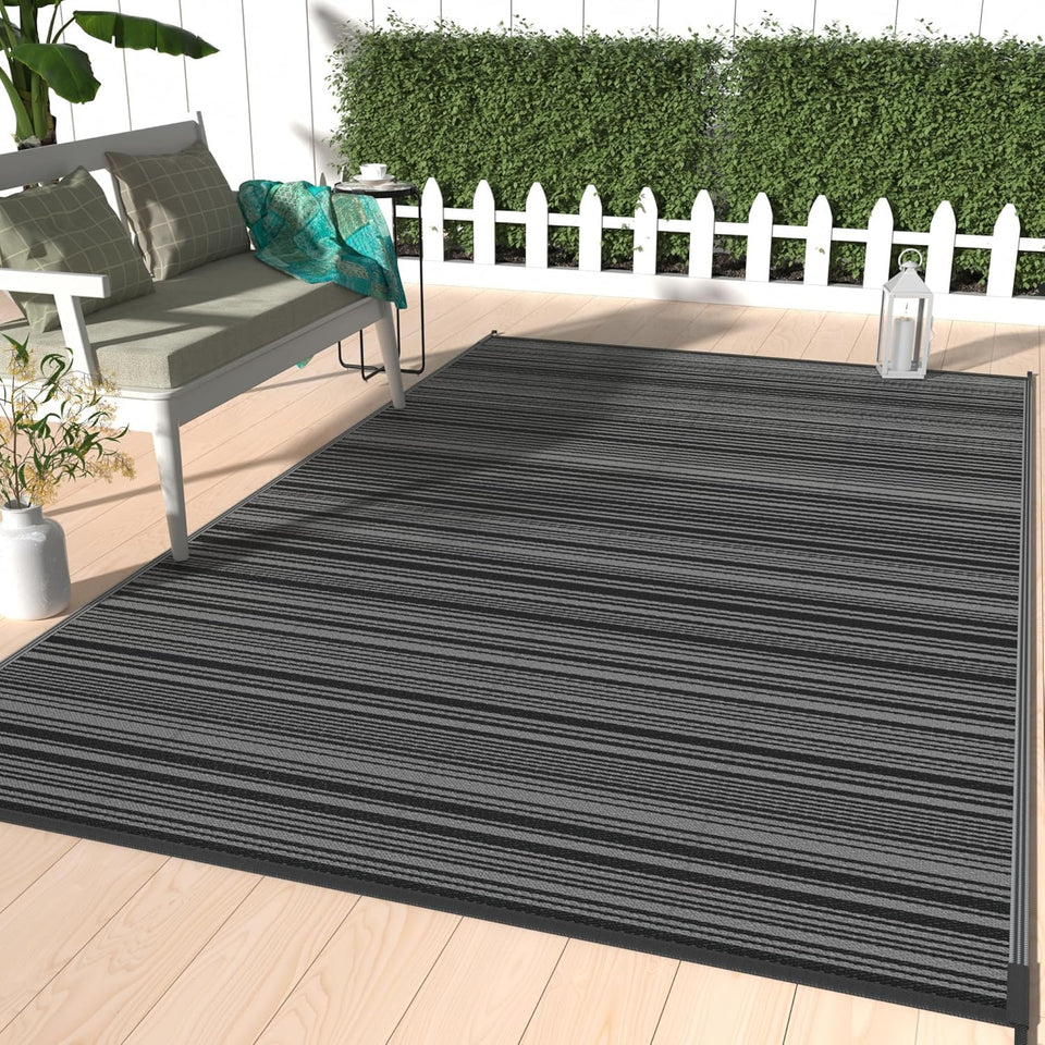 GENIMO outdoor rug 5x8 ft waterproof for decks and RV trips