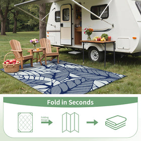 GENIMO 6x9 outdoor rug ideal for beach, porch, and picnic setups