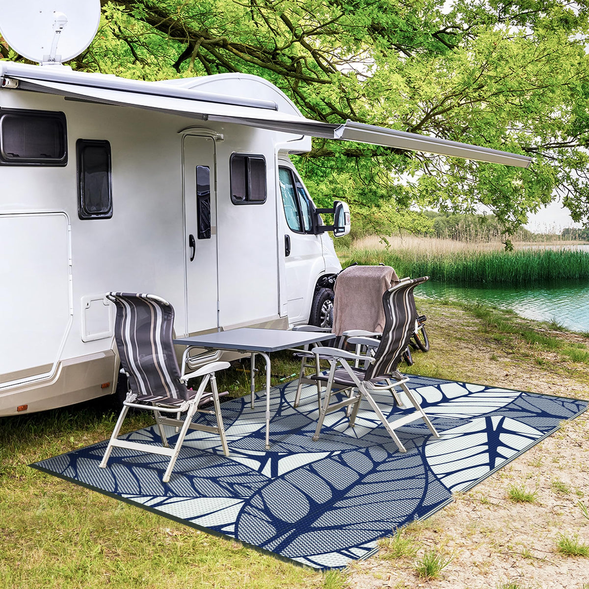 GENIMO outdoor rug 6x9 is easy to clean with wipe or hose