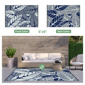 GENIMO outdoor rug 6x9 shows reverse pattern for versatile outdoor styling
