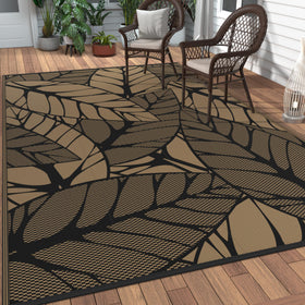 GENIMO Outdoor Rug 6x9 folds flat for quick patio setup and waterproof use.