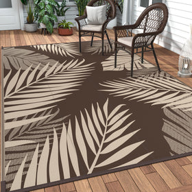 GENIMO outdoor rug 8x10 waterproof on a patio for outdoor gatherings