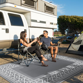 GENIMO outdoor rug 9x12 with double-sided weave for easy cleaning and quick drying