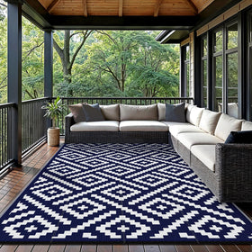 GENIMO reversible geometry design offers two looks for outdoor spaces.