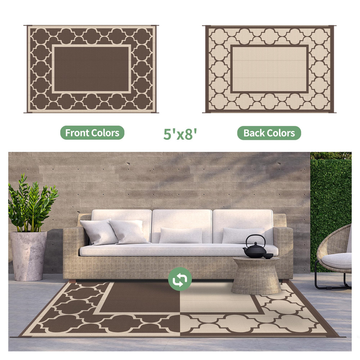 GENIMO blue-white colorway adds modern contrast to outdoor decor.