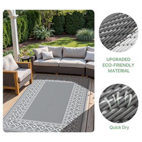 GENIMO outdoor rug ready for camping and RV adventures.