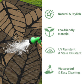 GENIMO Outdoor Rug creases disappear when laid flat after folding.