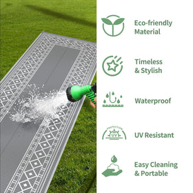 GENIMO outdoor rug complements any outdoor space with rugged durability