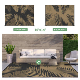 GENIMO double-sided design rug offers two color options for versatile outdoor decor.