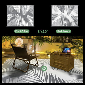 GENIMO double-sided palm-design rug offers versatile styling options.
