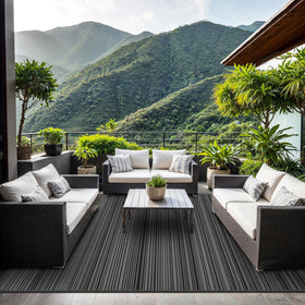 GENIMO outdoor rug durable edges reinforced to resist fraying