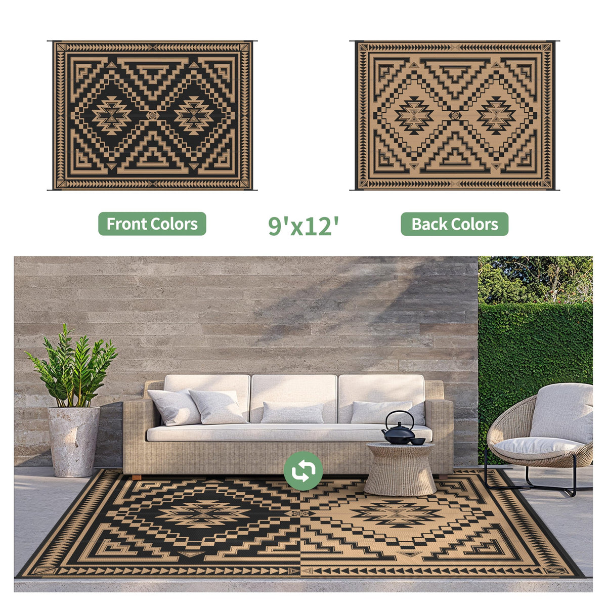 GENIMO easy-clean surface dries quickly after rain or spills.
