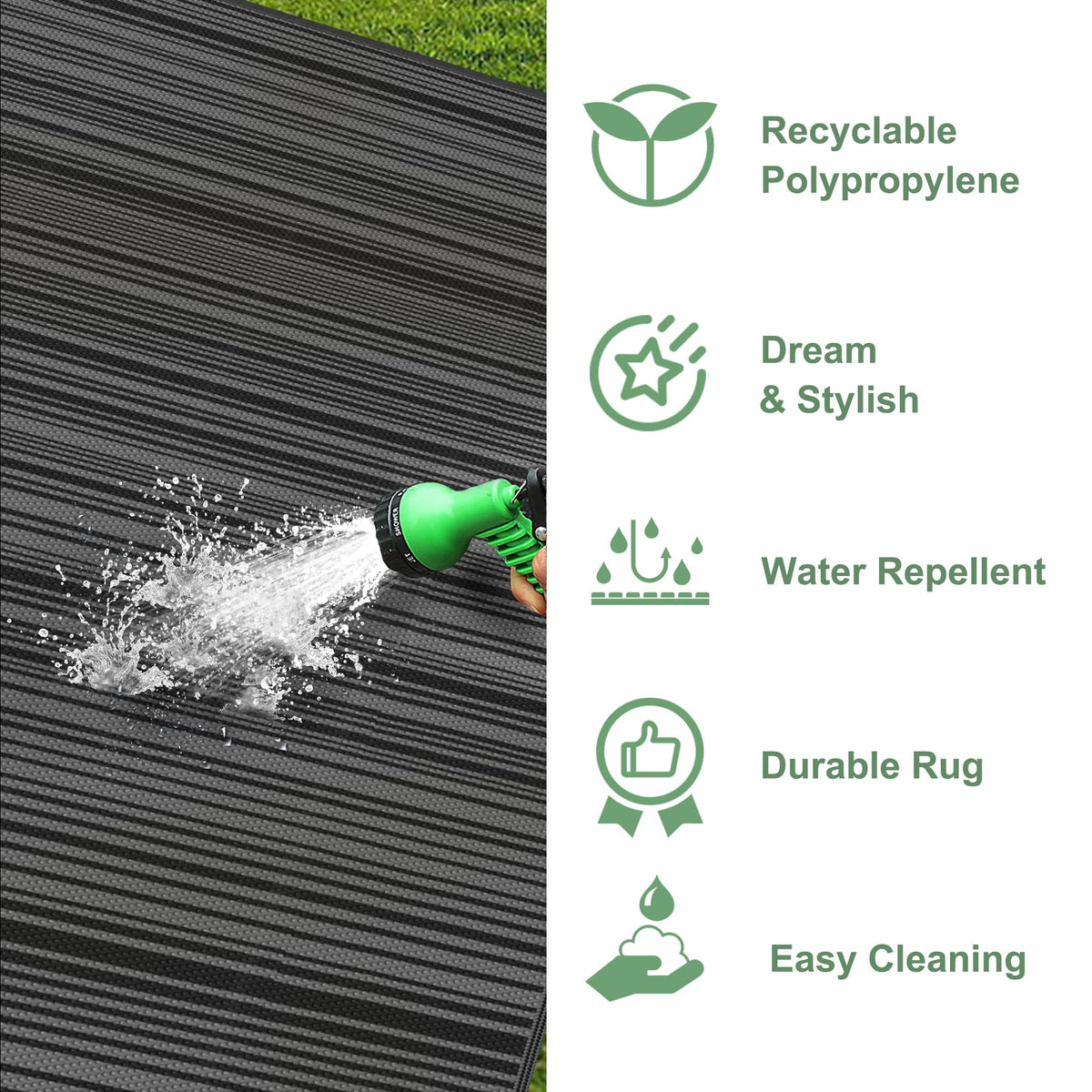 GENIMO outdoor rug eco friendly OEKO-TEX certified for safety