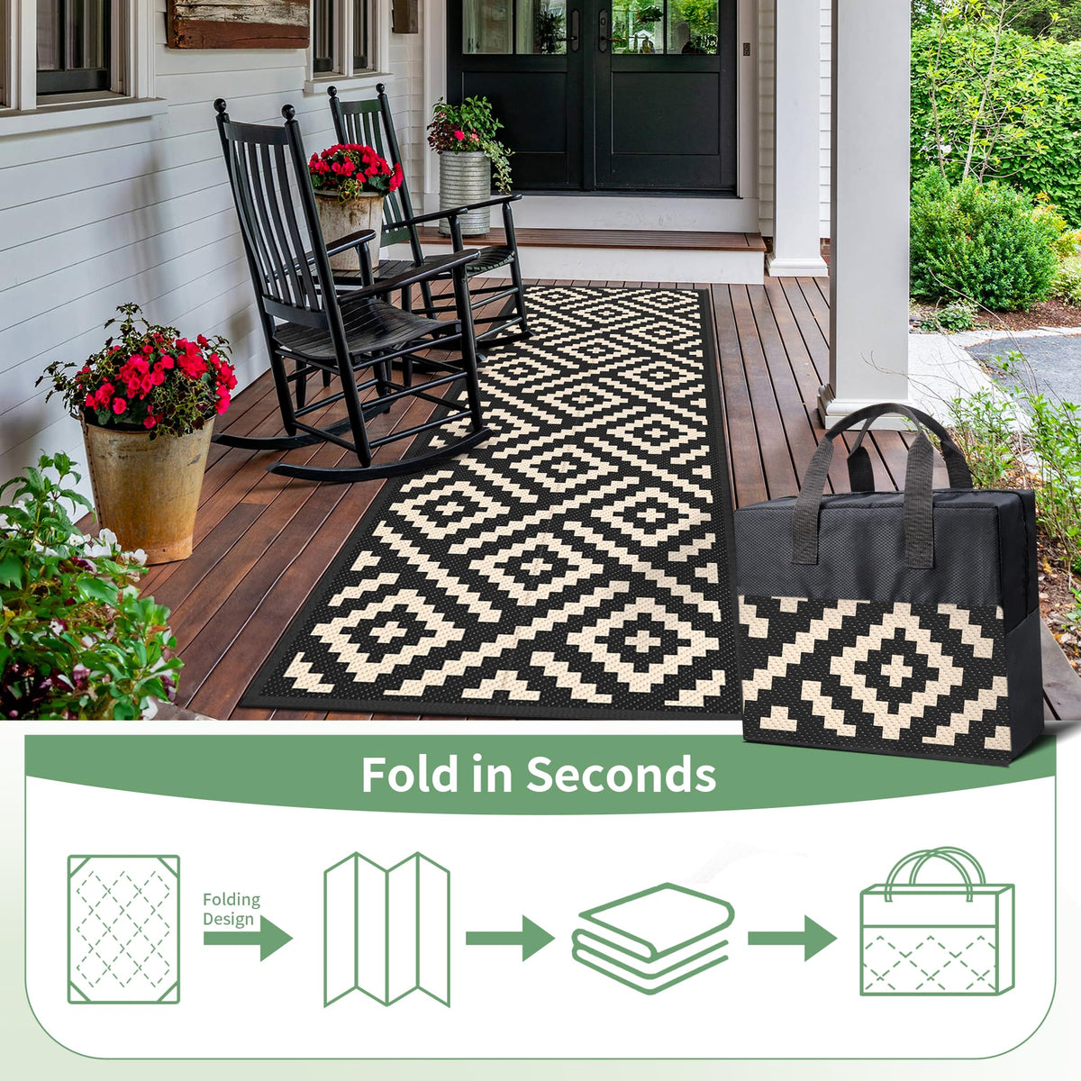GENIMO rug made from 100% virgin polypropylene, eco-friendly and pet-friendly.