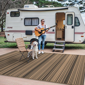 GENIMO Outdoor Rug eco-safe OEKO-TEX material is pet-friendly for patios and decks.