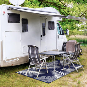 GENIMO lightweight rug folds neatly for RV camping and travel.