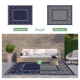 GENIMO outdoor rug folds flat, simplifying packing for camping or RV travel.