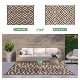 GENIMO rug with non-slip grid backing stays put and drains.