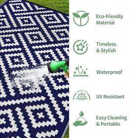 GENIMO quick-dry rug folds for easy RV trips and storage.
