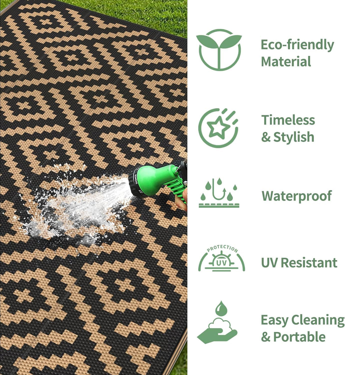 GENIMO reinforced seams for durability in rugged outdoor use.
