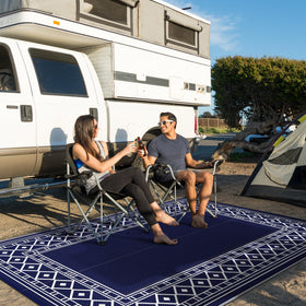 GENIMO outdoor rug reversible both sides adds versatile styling for seasons.