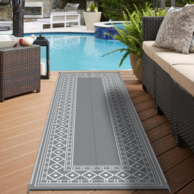 GENIMO reversible pattern doubles décor options for porch, deck, or RV