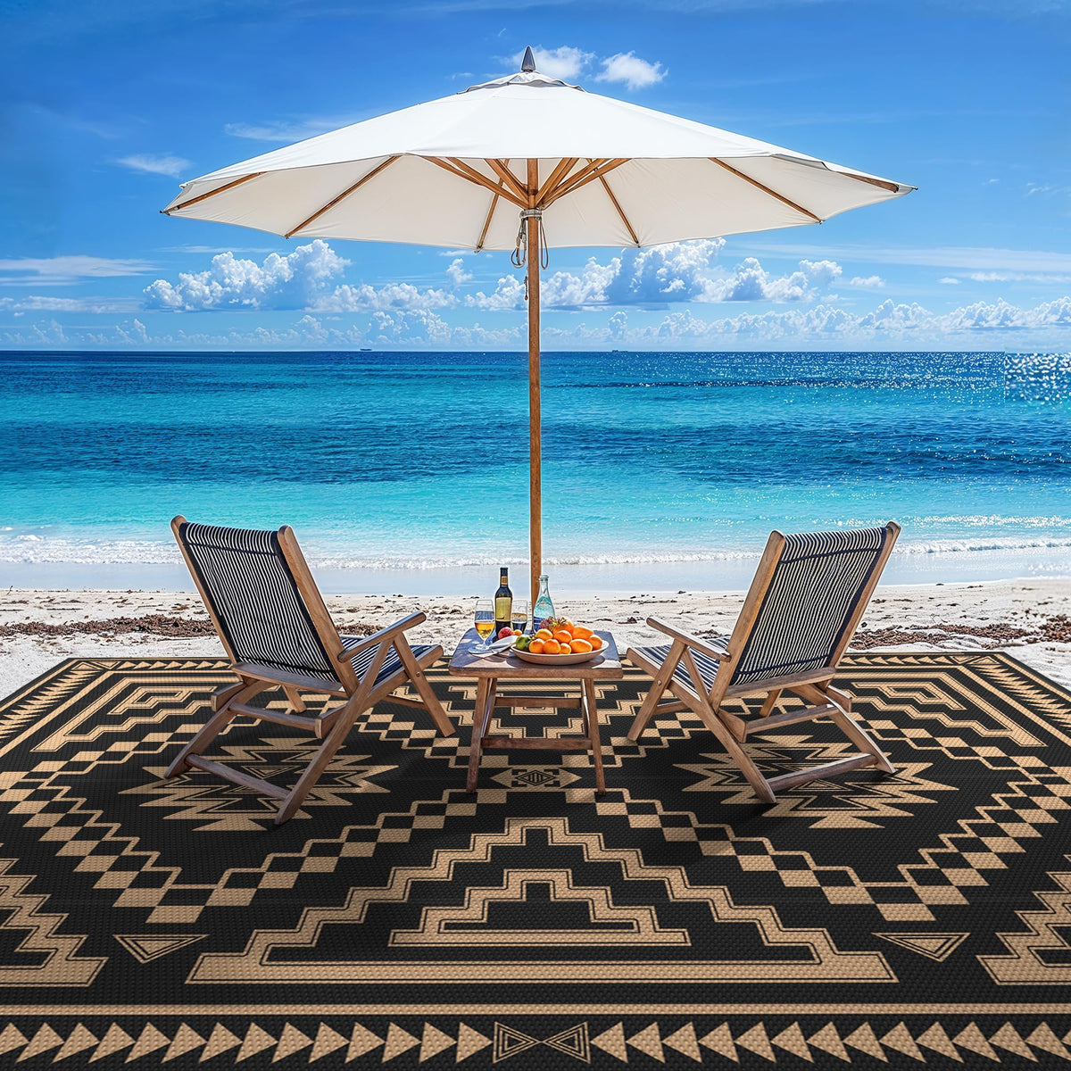 GENIMO outdoor rug ideal for RV camping and travel use.