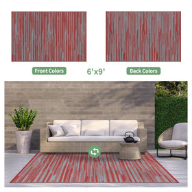 GENIMO outdoor rug, waterproof RV mat, quick-dry surface for camping.
