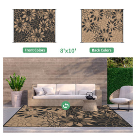 GENIMO outdoor rug surface ready for spills with stain-resistant material.