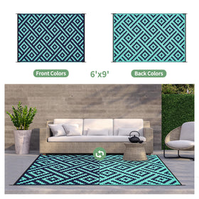GENIMO outdoor rug with tear-resistant edge sealing for long-lasting performance.