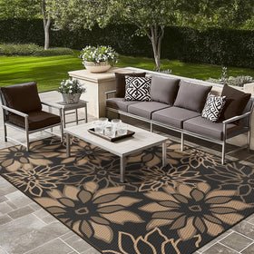 GENIMO waterproof rug cleans easily after outdoor meals and activities.