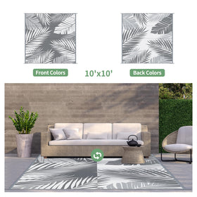 GENIMO Outdoor Rug waterproof and easy to clean for spills on patios and picnics