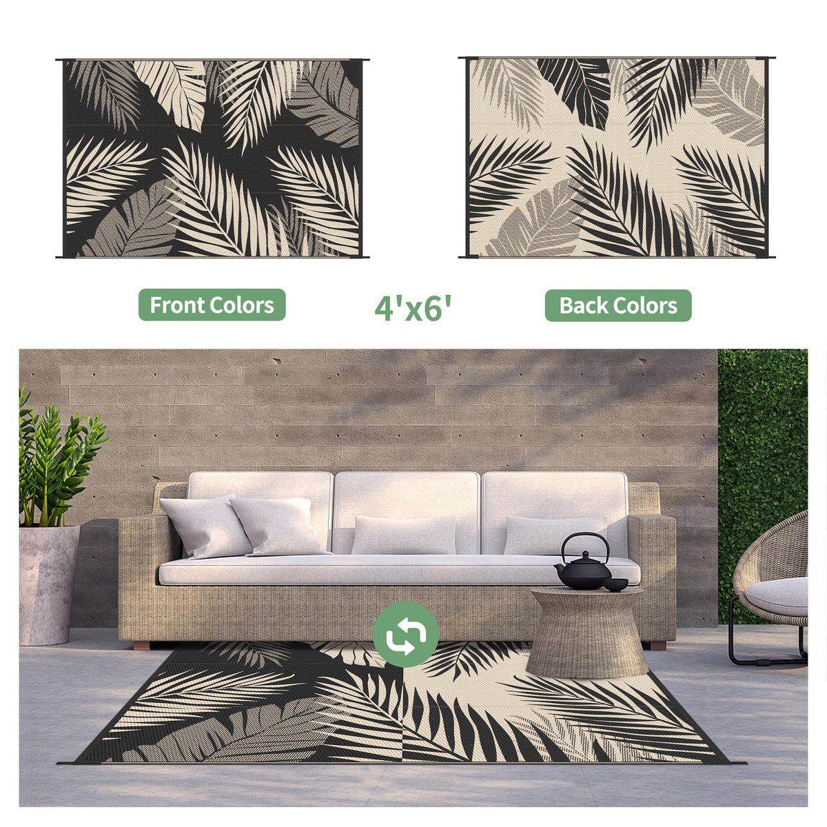 GENIMO waterproof rug, quick-dry and easy to rinse after outdoor use.