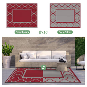GENIMO patio rug complements deck furniture and withstands sun and rain