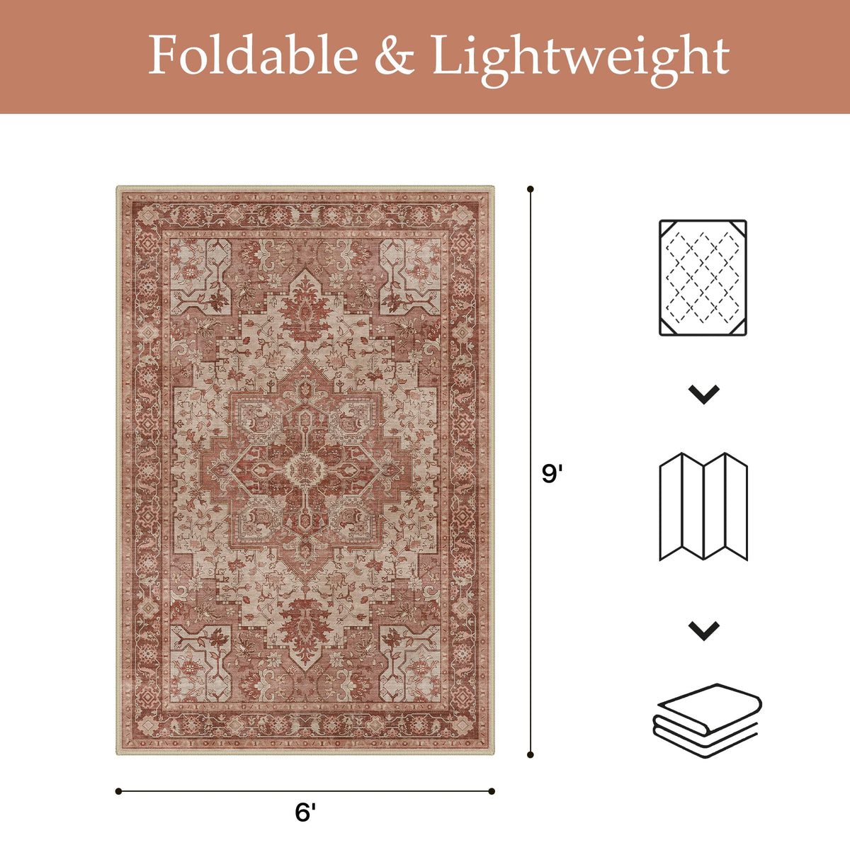 GENIMO quick-dry-core rug dries fast after washing or rain.