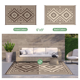 GENIMO lightweight RV mat rolls out quickly for hassle-free camping spaces.