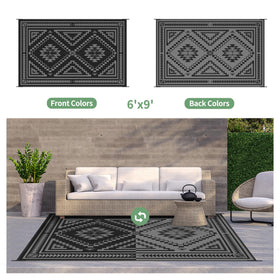 GENIMO RV camping mat unrolls instantly for quick setup.