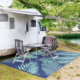 GENIMO RV camping rug folds compactly for travel and storage