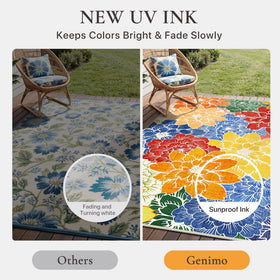 GENIMO colors stay bright thanks to UV-resistant inks in sunlight