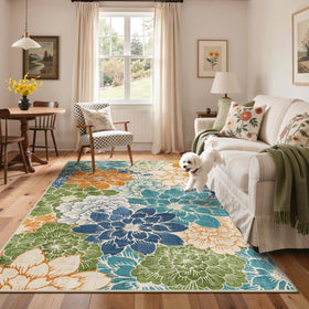 GENIMO rug uses UV-resistant inks to maintain color outdoors.