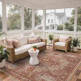 GENIMO waterproof non-shedding rug keeps spaces easy to clean outdoors.