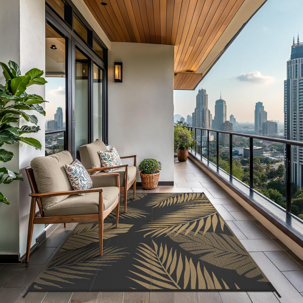 GENIMO waterproof outdoor carpet cleans easily after spills