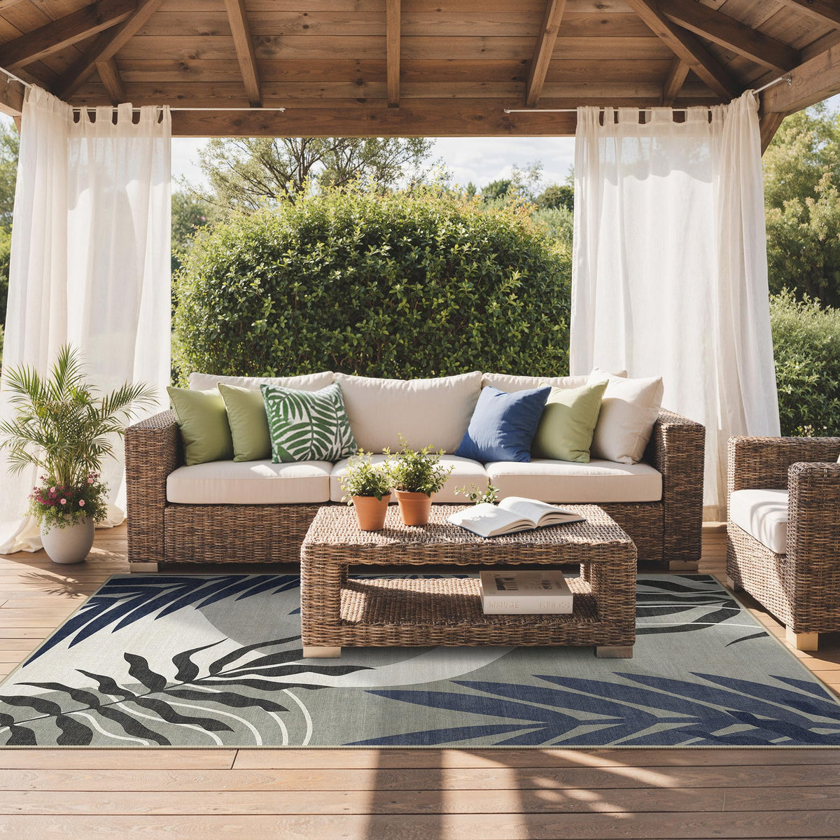 Genimo waterproof rug for outdoor and indoor use keeps feet dry in any weather