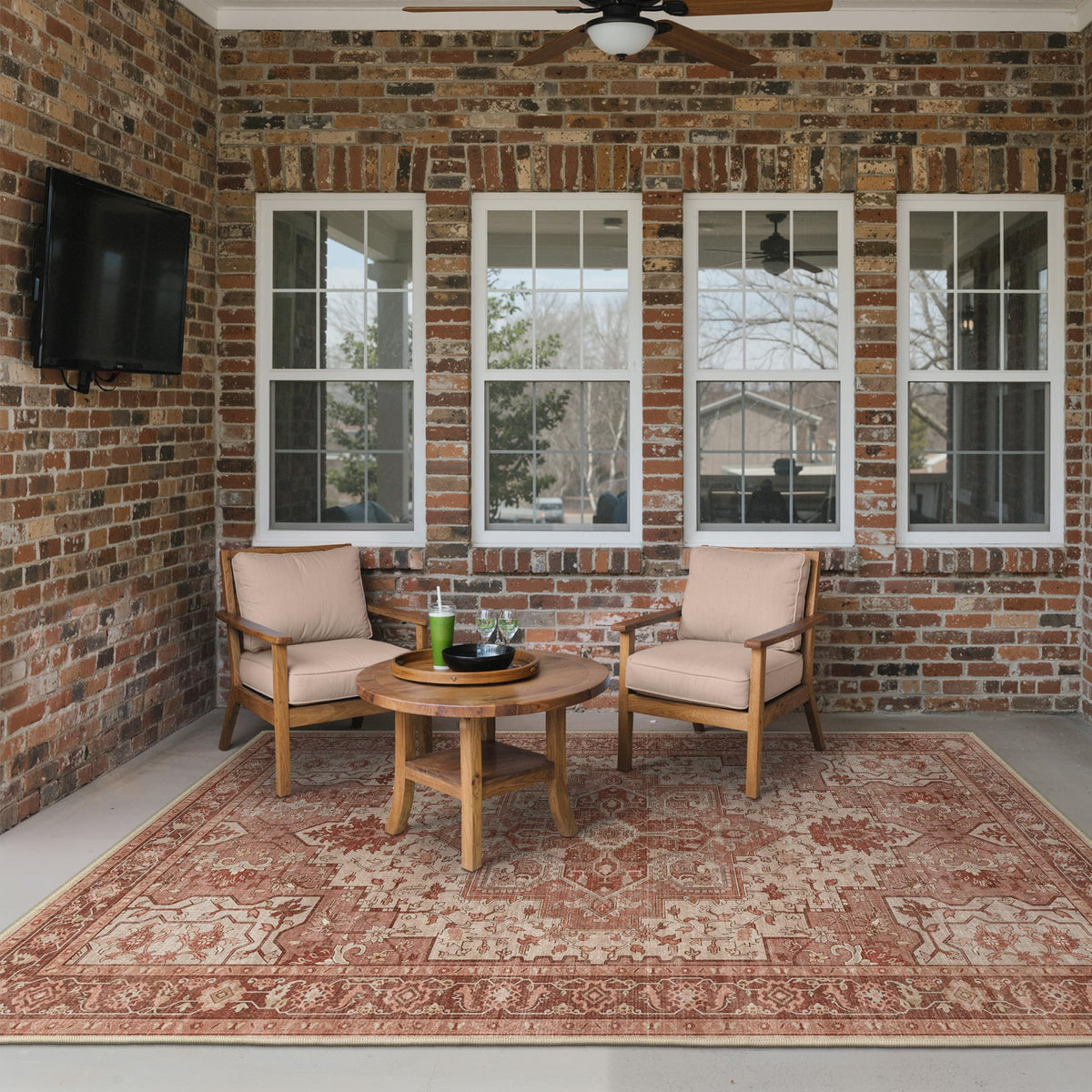GENIMO waterproof rug for outdoor-indoor use, easy cleanup after activities.