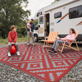 GENIMO waterproof rug ideal for RV camping and outdoor seating