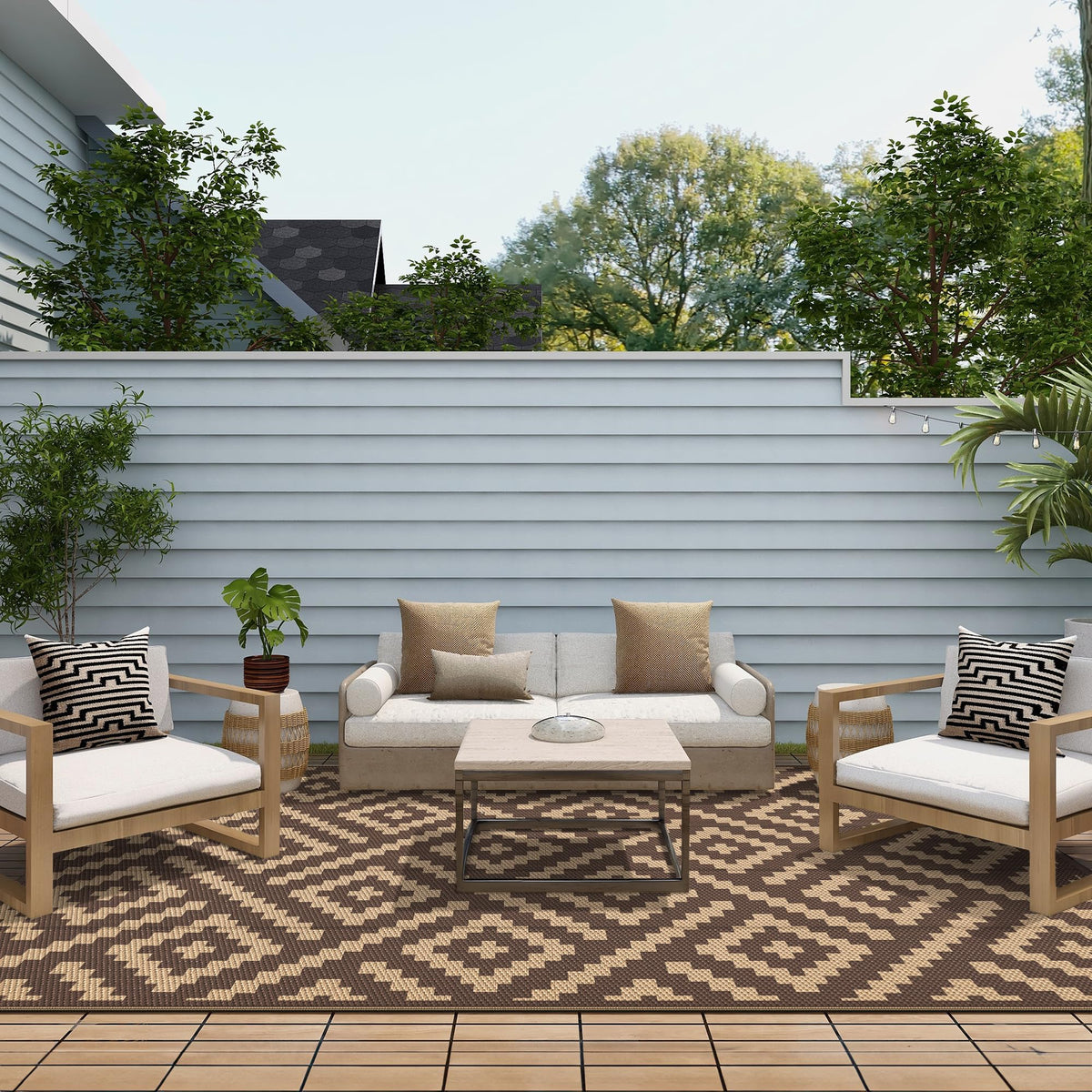 GENIMO weatherproof coating preserves color and structure outdoors.