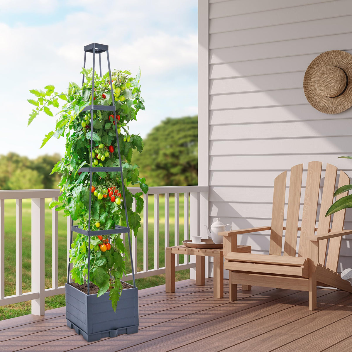 Raised bed design improves drainage and air access for robust roots